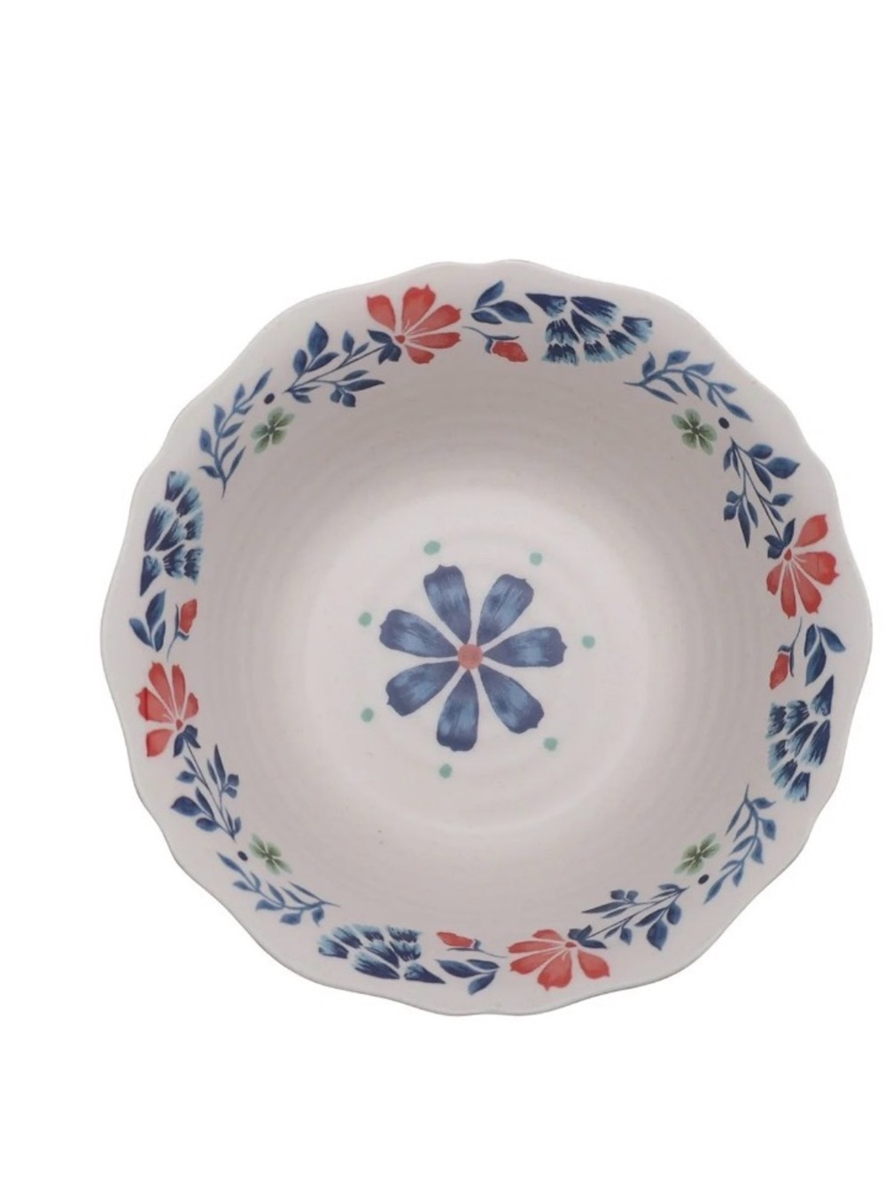 Pioneer Woman Hattie 7-Piece Bamboo Melamine Salad Bowl Set, Multicolor - Picture 7 of 10